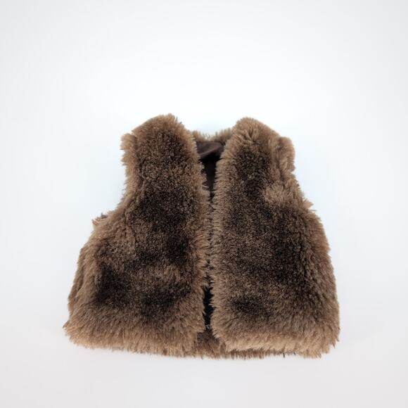 Toys"R"Us Dark Brown Fuzzy Doll Vest / Sleeveless Winter Coat for 18" Dolls GUC - Picture 7 of 9